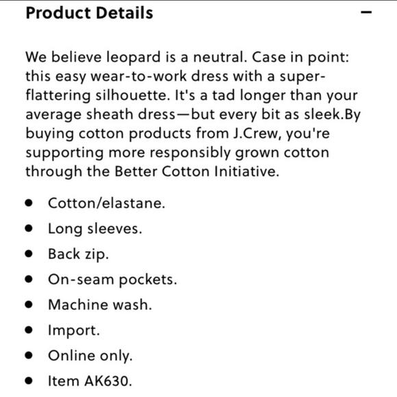 NWT J. Crew V--neck sheath dress in leopard - Picture 4 of 11